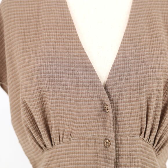 Samsoe Samsoe Women Brown Viscose Valerie Button Front Casual Dress Size M - Picture 8 of 10